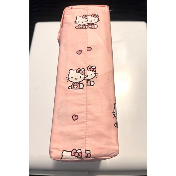 NWT SANRIO HELLO KITTY Twin X-Long Sheet Set w/ Pink Bows & Hearts 100% Cotton - Picture 8 of 9